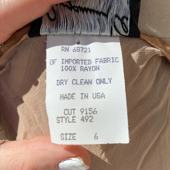 Benjamin A | Y2K Tan Cowl Neckline Maxi Dress - Picture 8 of 8